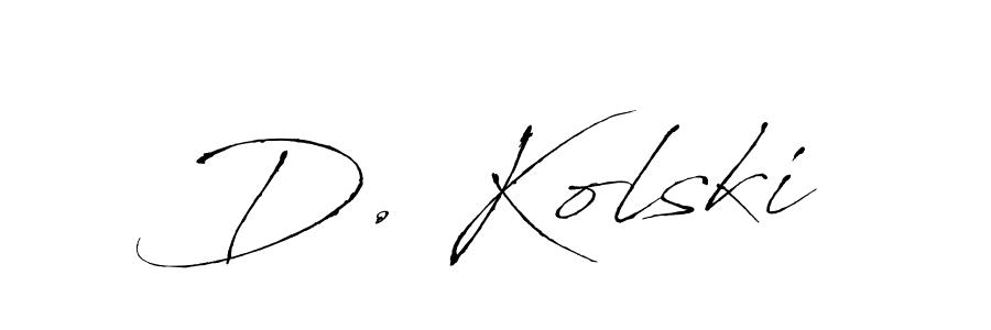 Create a beautiful signature design for name D. Kolski. With this signature (Antro_Vectra) fonts, you can make a handwritten signature for free. D. Kolski signature style 6 images and pictures png