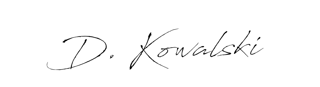 Design your own signature with our free online signature maker. With this signature software, you can create a handwritten (Antro_Vectra) signature for name D. Kowalski. D. Kowalski signature style 6 images and pictures png