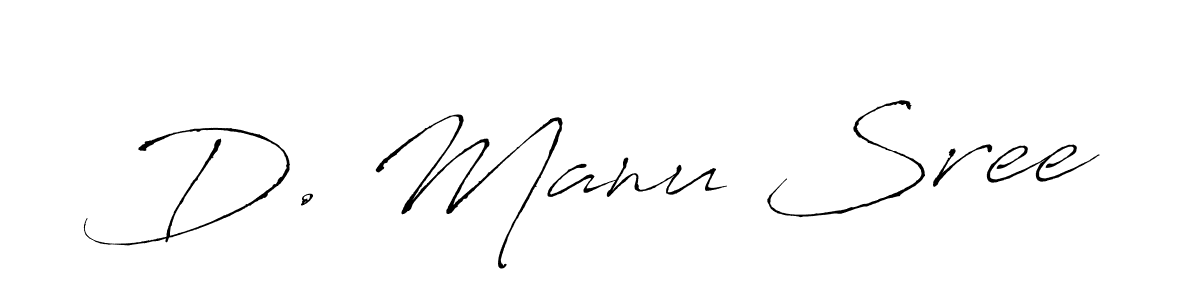 Also we have D. Manu Sree name is the best signature style. Create professional handwritten signature collection using Antro_Vectra autograph style. D. Manu Sree signature style 6 images and pictures png