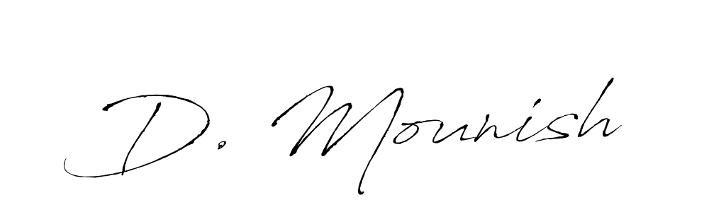 Similarly Antro_Vectra is the best handwritten signature design. Signature creator online .You can use it as an online autograph creator for name D. Mounish. D. Mounish signature style 6 images and pictures png