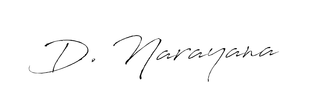 Create a beautiful signature design for name D. Narayana. With this signature (Antro_Vectra) fonts, you can make a handwritten signature for free. D. Narayana signature style 6 images and pictures png