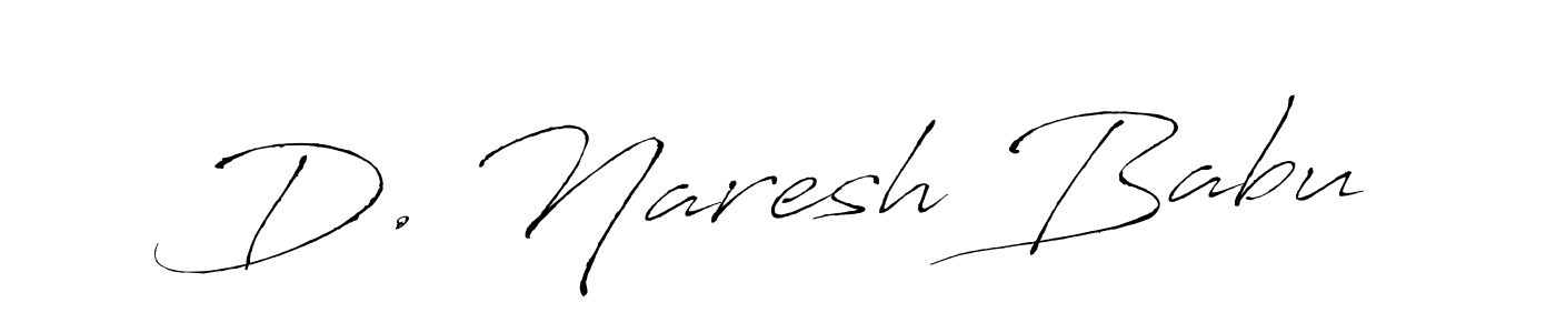 Create a beautiful signature design for name D. Naresh Babu. With this signature (Antro_Vectra) fonts, you can make a handwritten signature for free. D. Naresh Babu signature style 6 images and pictures png