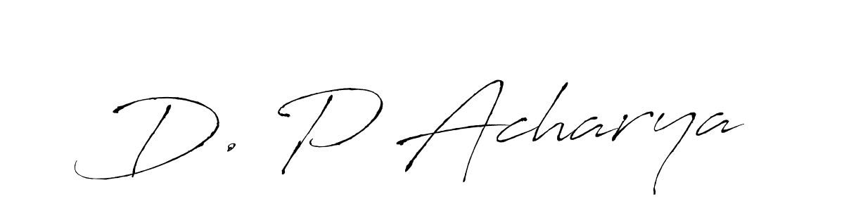 How to make D. P Acharya name signature. Use Antro_Vectra style for creating short signs online. This is the latest handwritten sign. D. P Acharya signature style 6 images and pictures png