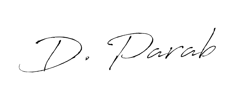 The best way (Antro_Vectra) to make a short signature is to pick only two or three words in your name. The name D. Parab include a total of six letters. For converting this name. D. Parab signature style 6 images and pictures png