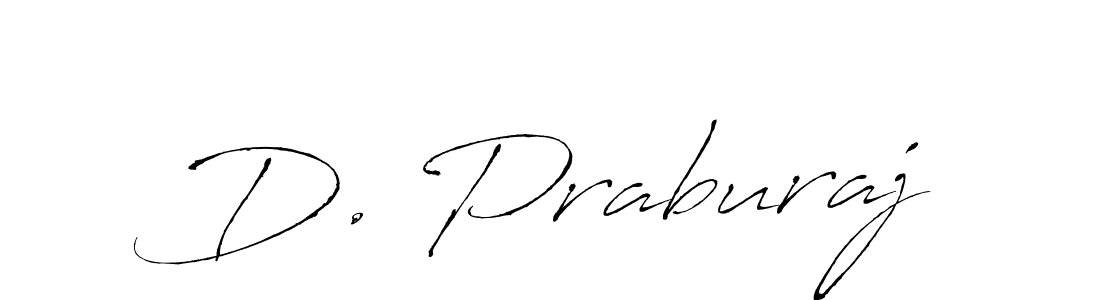 Create a beautiful signature design for name D. Praburaj. With this signature (Antro_Vectra) fonts, you can make a handwritten signature for free. D. Praburaj signature style 6 images and pictures png