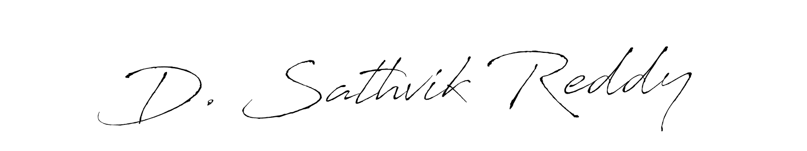 Design your own signature with our free online signature maker. With this signature software, you can create a handwritten (Antro_Vectra) signature for name D. Sathvik Reddy. D. Sathvik Reddy signature style 6 images and pictures png