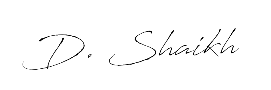 if you are searching for the best signature style for your name D. Shaikh. so please give up your signature search. here we have designed multiple signature styles  using Antro_Vectra. D. Shaikh signature style 6 images and pictures png