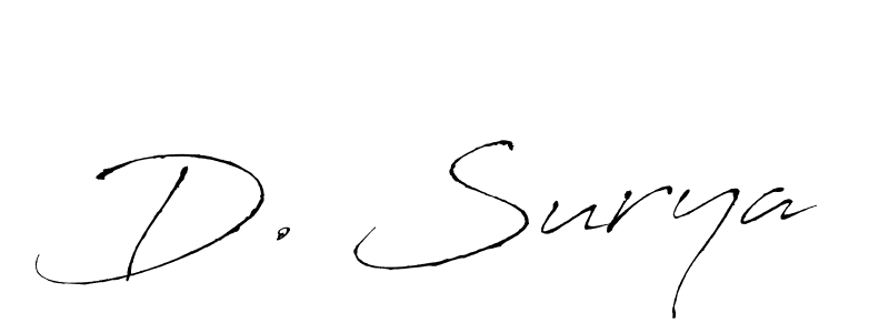 Similarly Antro_Vectra is the best handwritten signature design. Signature creator online .You can use it as an online autograph creator for name D. Surya. D. Surya signature style 6 images and pictures png