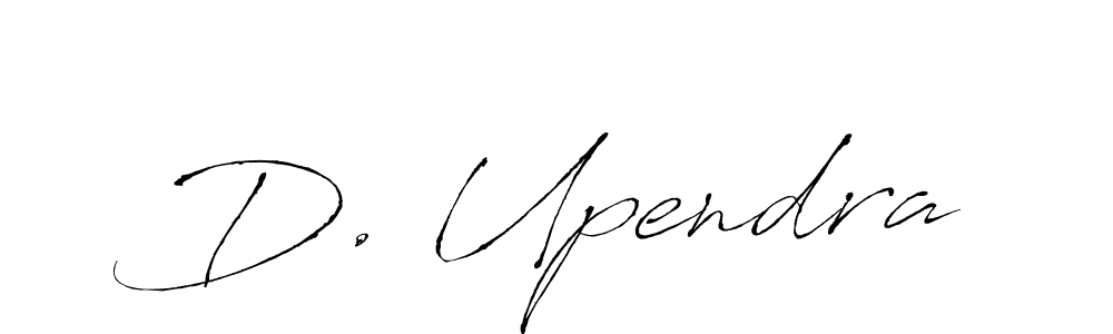 The best way (Antro_Vectra) to make a short signature is to pick only two or three words in your name. The name D. Upendra include a total of six letters. For converting this name. D. Upendra signature style 6 images and pictures png