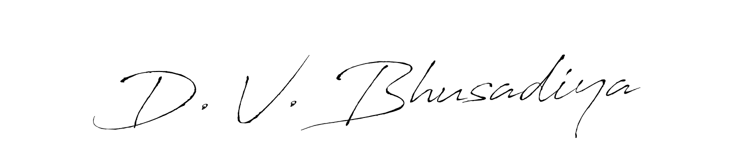 Use a signature maker to create a handwritten signature online. With this signature software, you can design (Antro_Vectra) your own signature for name D. V. Bhusadiya. D. V. Bhusadiya signature style 6 images and pictures png