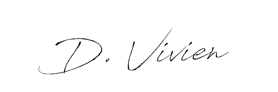 Use a signature maker to create a handwritten signature online. With this signature software, you can design (Antro_Vectra) your own signature for name D. Vivien. D. Vivien signature style 6 images and pictures png