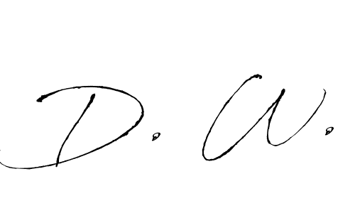 Also we have D. W. name is the best signature style. Create professional handwritten signature collection using Antro_Vectra autograph style. D. W. signature style 6 images and pictures png