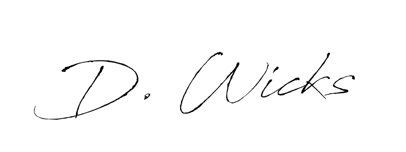 Antro_Vectra is a professional signature style that is perfect for those who want to add a touch of class to their signature. It is also a great choice for those who want to make their signature more unique. Get D. Wicks name to fancy signature for free. D. Wicks signature style 6 images and pictures png