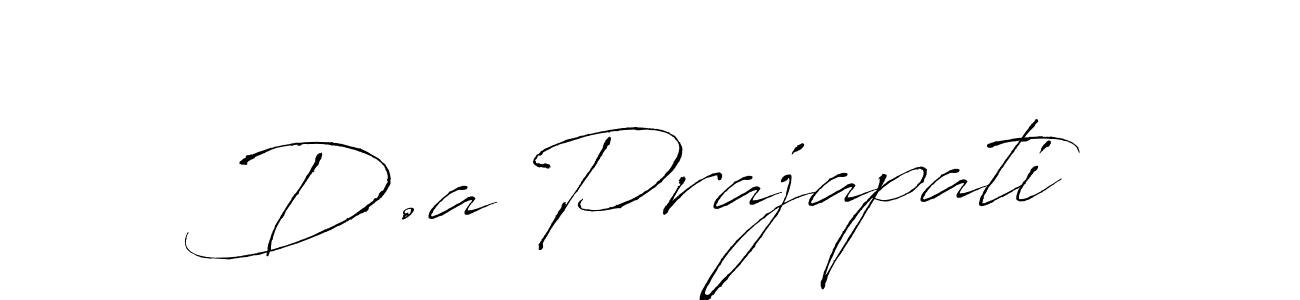 Design your own signature with our free online signature maker. With this signature software, you can create a handwritten (Antro_Vectra) signature for name D.a Prajapati. D.a Prajapati signature style 6 images and pictures png