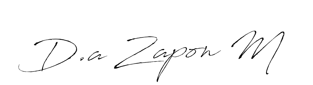 How to make D.a Zapon M signature? Antro_Vectra is a professional autograph style. Create handwritten signature for D.a Zapon M name. D.a Zapon M signature style 6 images and pictures png