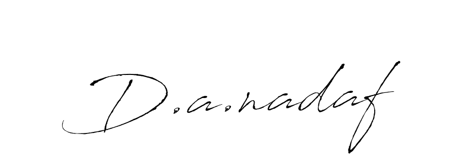 The best way (Antro_Vectra) to make a short signature is to pick only two or three words in your name. The name D.a.nadaf include a total of six letters. For converting this name. D.a.nadaf signature style 6 images and pictures png