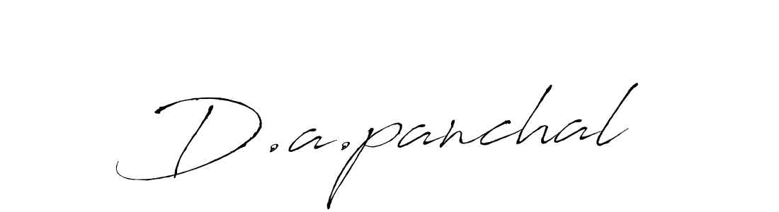 Make a beautiful signature design for name D.a.panchal. With this signature (Antro_Vectra) style, you can create a handwritten signature for free. D.a.panchal signature style 6 images and pictures png