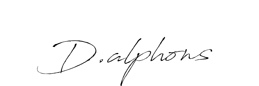 Make a beautiful signature design for name D.alphons. With this signature (Antro_Vectra) style, you can create a handwritten signature for free. D.alphons signature style 6 images and pictures png