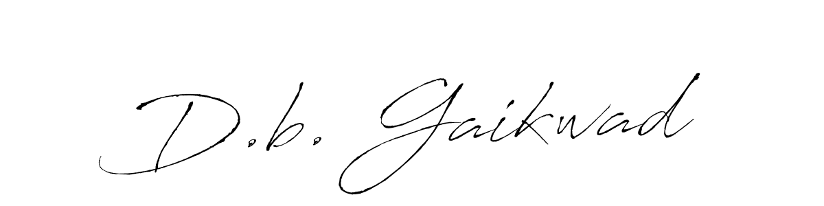 Design your own signature with our free online signature maker. With this signature software, you can create a handwritten (Antro_Vectra) signature for name D.b. Gaikwad. D.b. Gaikwad signature style 6 images and pictures png