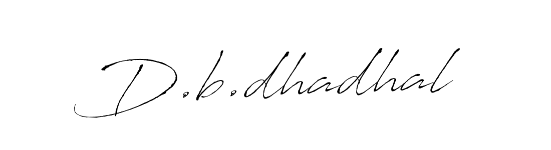 Design your own signature with our free online signature maker. With this signature software, you can create a handwritten (Antro_Vectra) signature for name D.b.dhadhal. D.b.dhadhal signature style 6 images and pictures png