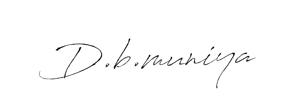 The best way (Antro_Vectra) to make a short signature is to pick only two or three words in your name. The name D.b.muniya include a total of six letters. For converting this name. D.b.muniya signature style 6 images and pictures png