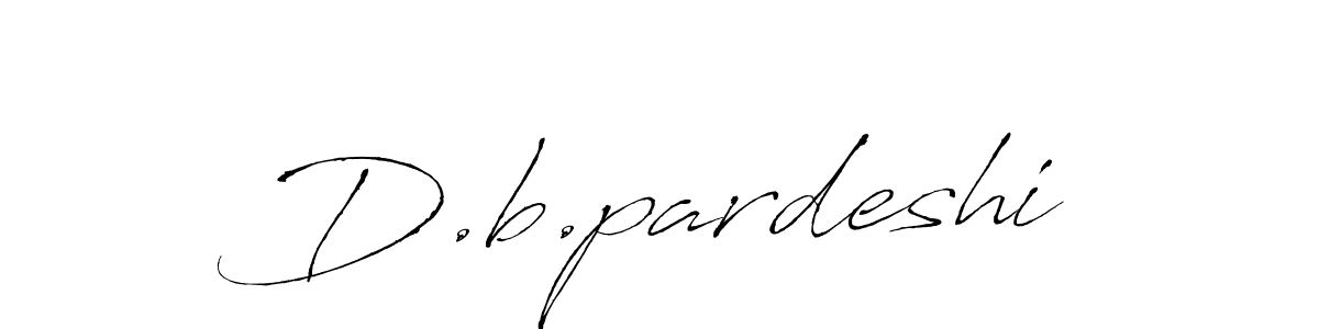 Create a beautiful signature design for name D.b.pardeshi. With this signature (Antro_Vectra) fonts, you can make a handwritten signature for free. D.b.pardeshi signature style 6 images and pictures png