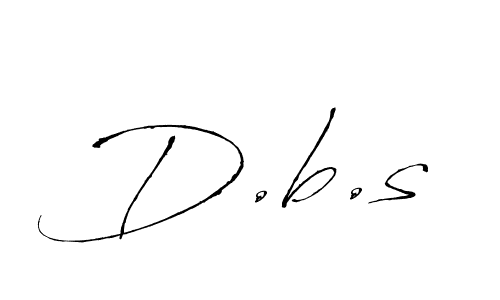 Make a beautiful signature design for name D.b.s. With this signature (Antro_Vectra) style, you can create a handwritten signature for free. D.b.s signature style 6 images and pictures png