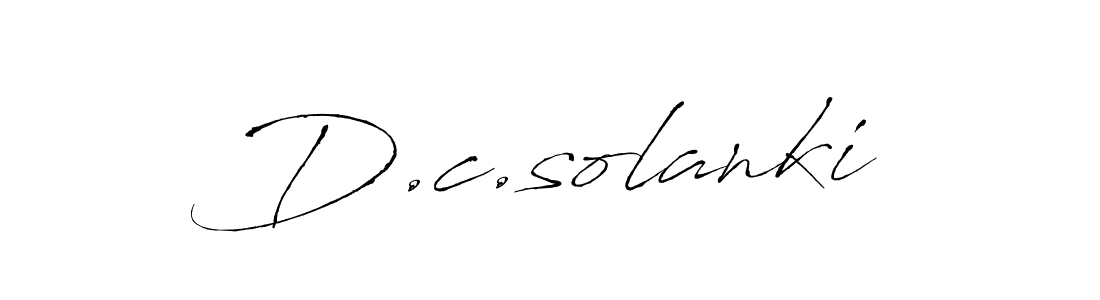 How to make D.c.solanki name signature. Use Antro_Vectra style for creating short signs online. This is the latest handwritten sign. D.c.solanki signature style 6 images and pictures png