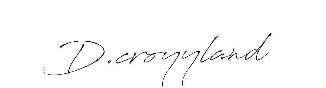 The best way (Antro_Vectra) to make a short signature is to pick only two or three words in your name. The name D.croyyland include a total of six letters. For converting this name. D.croyyland signature style 6 images and pictures png