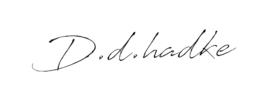 Use a signature maker to create a handwritten signature online. With this signature software, you can design (Antro_Vectra) your own signature for name D.d.hadke. D.d.hadke signature style 6 images and pictures png