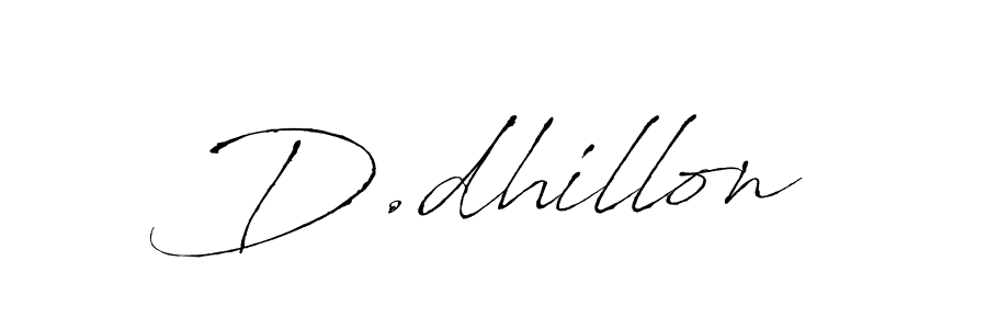 Make a beautiful signature design for name D.dhillon. With this signature (Antro_Vectra) style, you can create a handwritten signature for free. D.dhillon signature style 6 images and pictures png