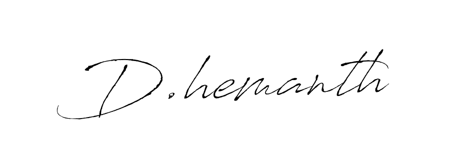 D.hemanth stylish signature style. Best Handwritten Sign (Antro_Vectra) for my name. Handwritten Signature Collection Ideas for my name D.hemanth. D.hemanth signature style 6 images and pictures png