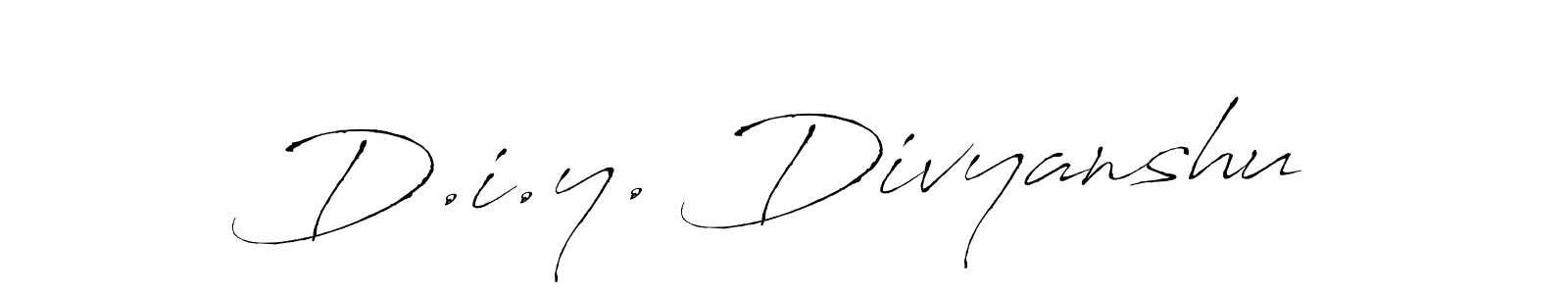 Create a beautiful signature design for name D.i.y. Divyanshu. With this signature (Antro_Vectra) fonts, you can make a handwritten signature for free. D.i.y. Divyanshu signature style 6 images and pictures png