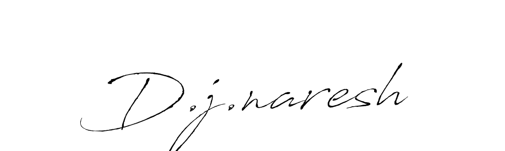 Make a beautiful signature design for name D.j.naresh. With this signature (Antro_Vectra) style, you can create a handwritten signature for free. D.j.naresh signature style 6 images and pictures png