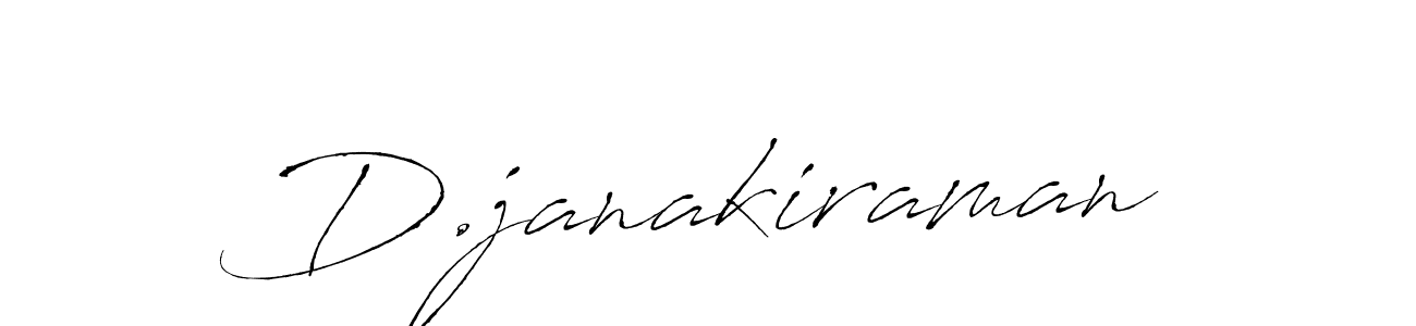 The best way (Antro_Vectra) to make a short signature is to pick only two or three words in your name. The name D.janakiraman include a total of six letters. For converting this name. D.janakiraman signature style 6 images and pictures png