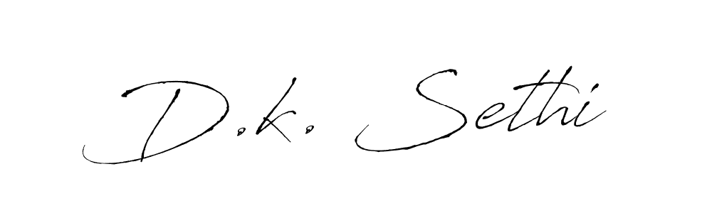 Design your own signature with our free online signature maker. With this signature software, you can create a handwritten (Antro_Vectra) signature for name D.k. Sethi. D.k. Sethi signature style 6 images and pictures png