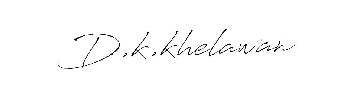 Design your own signature with our free online signature maker. With this signature software, you can create a handwritten (Antro_Vectra) signature for name D.k.khelawan. D.k.khelawan signature style 6 images and pictures png