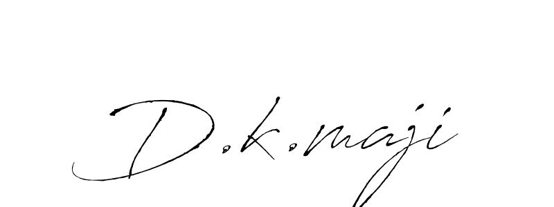 The best way (Antro_Vectra) to make a short signature is to pick only two or three words in your name. The name D.k.maji include a total of six letters. For converting this name. D.k.maji signature style 6 images and pictures png