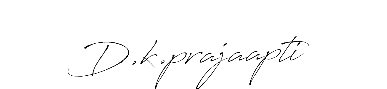 Create a beautiful signature design for name D.k.prajaapti. With this signature (Antro_Vectra) fonts, you can make a handwritten signature for free. D.k.prajaapti signature style 6 images and pictures png