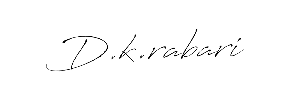 Make a beautiful signature design for name D.k.rabari. With this signature (Antro_Vectra) style, you can create a handwritten signature for free. D.k.rabari signature style 6 images and pictures png