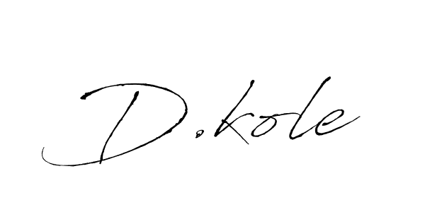 The best way (Antro_Vectra) to make a short signature is to pick only two or three words in your name. The name D.kole include a total of six letters. For converting this name. D.kole signature style 6 images and pictures png