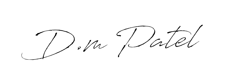 Make a beautiful signature design for name D.m Patel. With this signature (Antro_Vectra) style, you can create a handwritten signature for free. D.m Patel signature style 6 images and pictures png