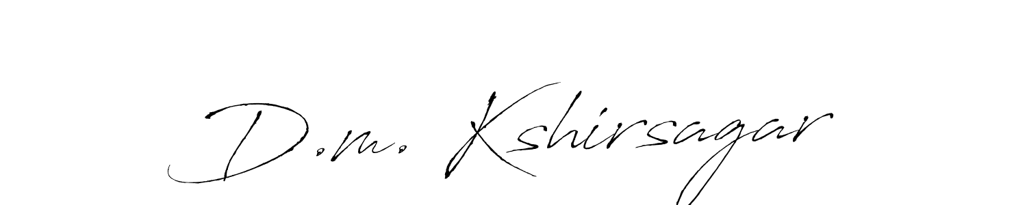 The best way (Antro_Vectra) to make a short signature is to pick only two or three words in your name. The name D.m. Kshirsagar include a total of six letters. For converting this name. D.m. Kshirsagar signature style 6 images and pictures png