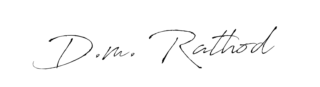 Antro_Vectra is a professional signature style that is perfect for those who want to add a touch of class to their signature. It is also a great choice for those who want to make their signature more unique. Get D.m. Rathod name to fancy signature for free. D.m. Rathod signature style 6 images and pictures png