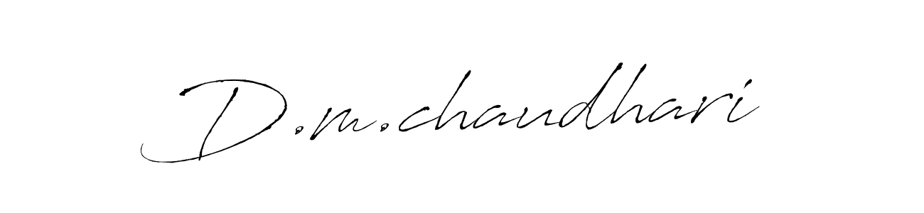 Make a beautiful signature design for name D.m.chaudhari. With this signature (Antro_Vectra) style, you can create a handwritten signature for free. D.m.chaudhari signature style 6 images and pictures png