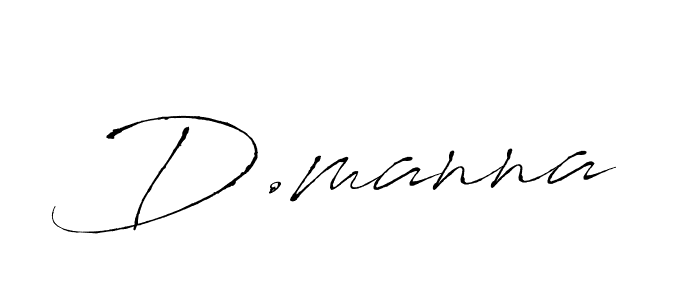 Create a beautiful signature design for name D.manna. With this signature (Antro_Vectra) fonts, you can make a handwritten signature for free. D.manna signature style 6 images and pictures png