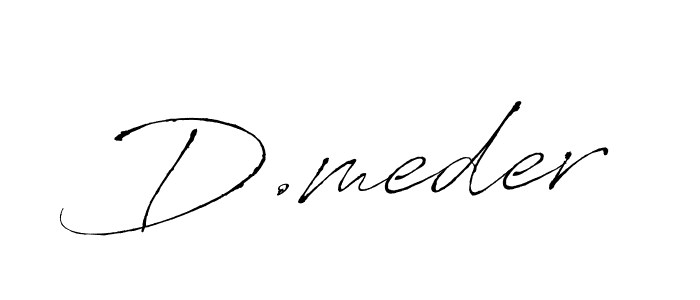 Create a beautiful signature design for name D.meder. With this signature (Antro_Vectra) fonts, you can make a handwritten signature for free. D.meder signature style 6 images and pictures png