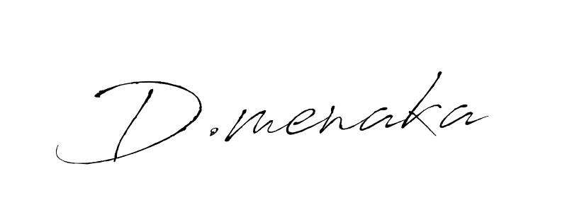Create a beautiful signature design for name D.menaka. With this signature (Antro_Vectra) fonts, you can make a handwritten signature for free. D.menaka signature style 6 images and pictures png