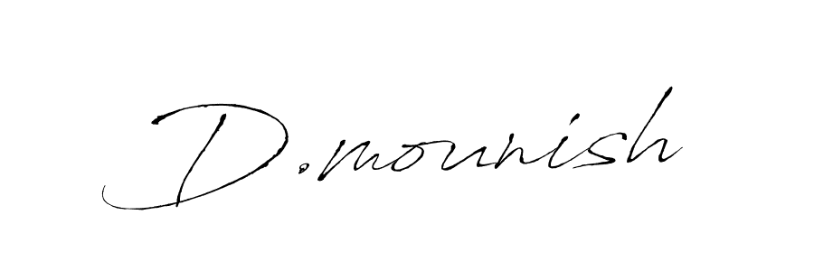 Make a beautiful signature design for name D.mounish. With this signature (Antro_Vectra) style, you can create a handwritten signature for free. D.mounish signature style 6 images and pictures png