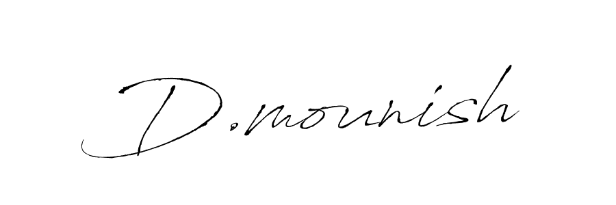 Make a beautiful signature design for name D.mounish. With this signature (Antro_Vectra) style, you can create a handwritten signature for free. D.mounish signature style 6 images and pictures png